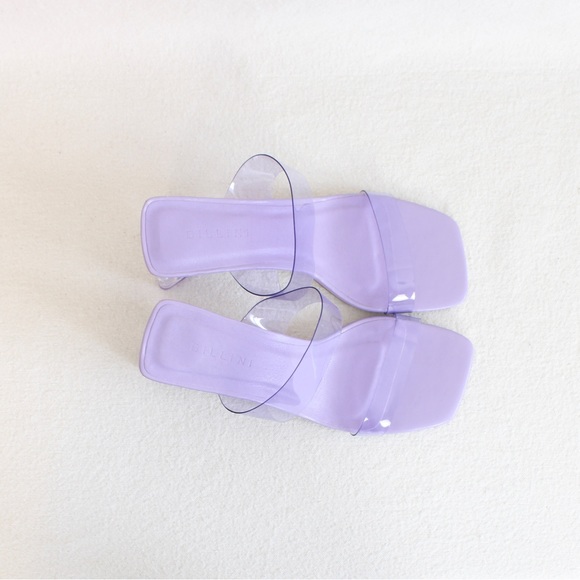 Bellini lavender acrylic two strap heels size 8 new - Picture 2 of 3